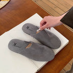 Damen Komfortable Slipper aus hochwertigem Wildleder R&B