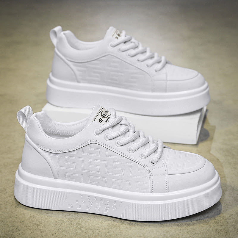 Damen Trendige Plattform Sneakers mit minimalistischer Oberflächenstruktur