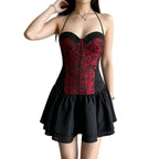 Damen Spitzen-Cocktailkleid mit raffiniertem Bustier-Oberteil und voluminösem Rock R&B