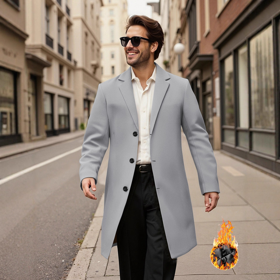 Herren eleganter doppelreihiger Mantel R&B