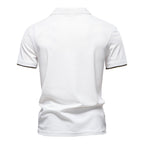 Herren Poloshirt mit modernem Blockdesign und hochwertiger Baumwollmischung