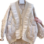 Damen Steppjacke mit Rüschendetails und Taschen