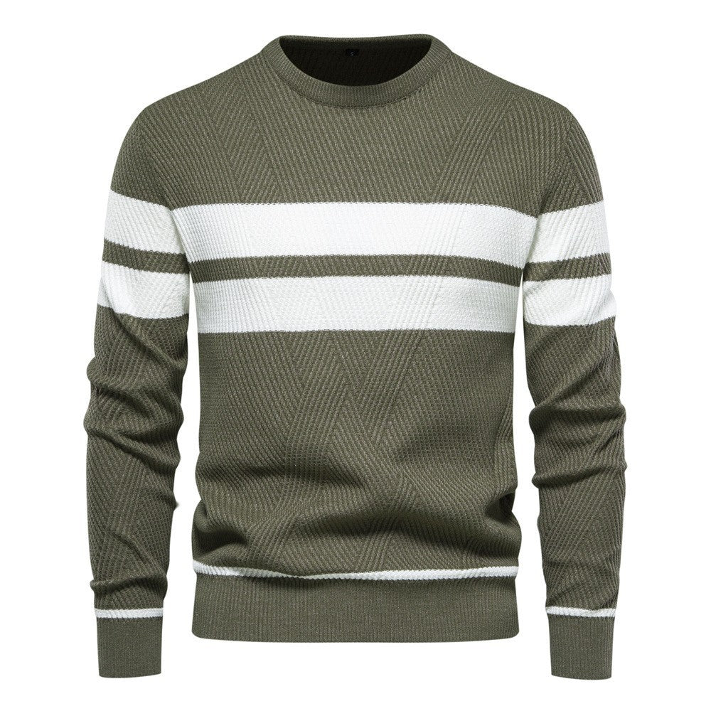 Herren strukturiertes Sweatshirt mit modernen Streifen R&B