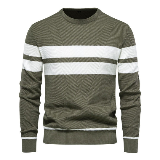 Herren strukturiertes Sweatshirt mit modernen Streifen R&B