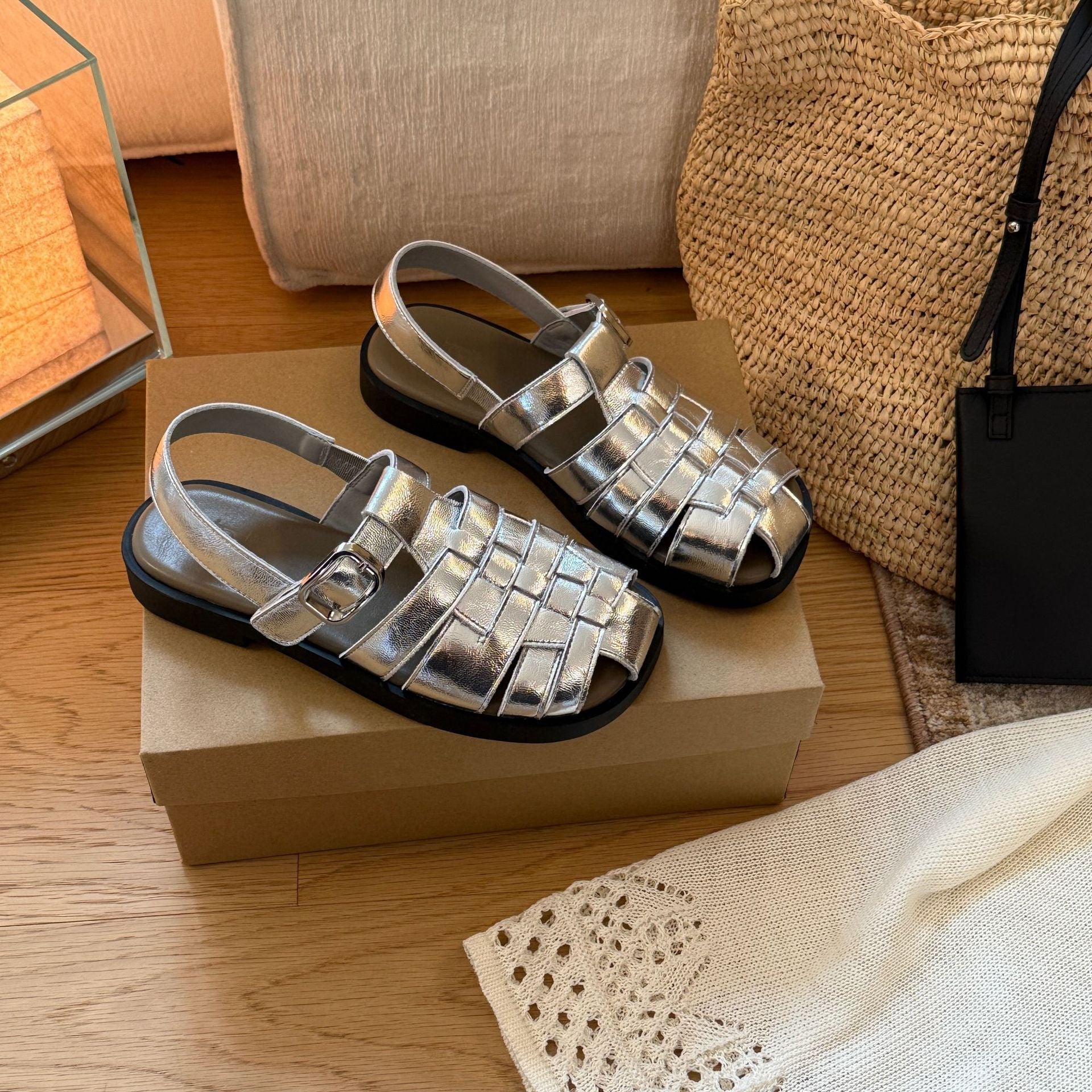 Damen Komfortable Sandalen mit elegantem Riemendesign und rutschfester Sohle