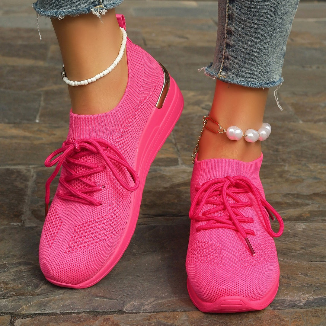 Damen Sportliche Sneaker mit innovativem Strickdesign R&B