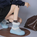 Damen Winterstiefel mit wärmendem Kunstfellkragen und rutschfester Sohle R&B
