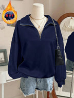 Damen Sweatshirt mit hohem Kragen EB