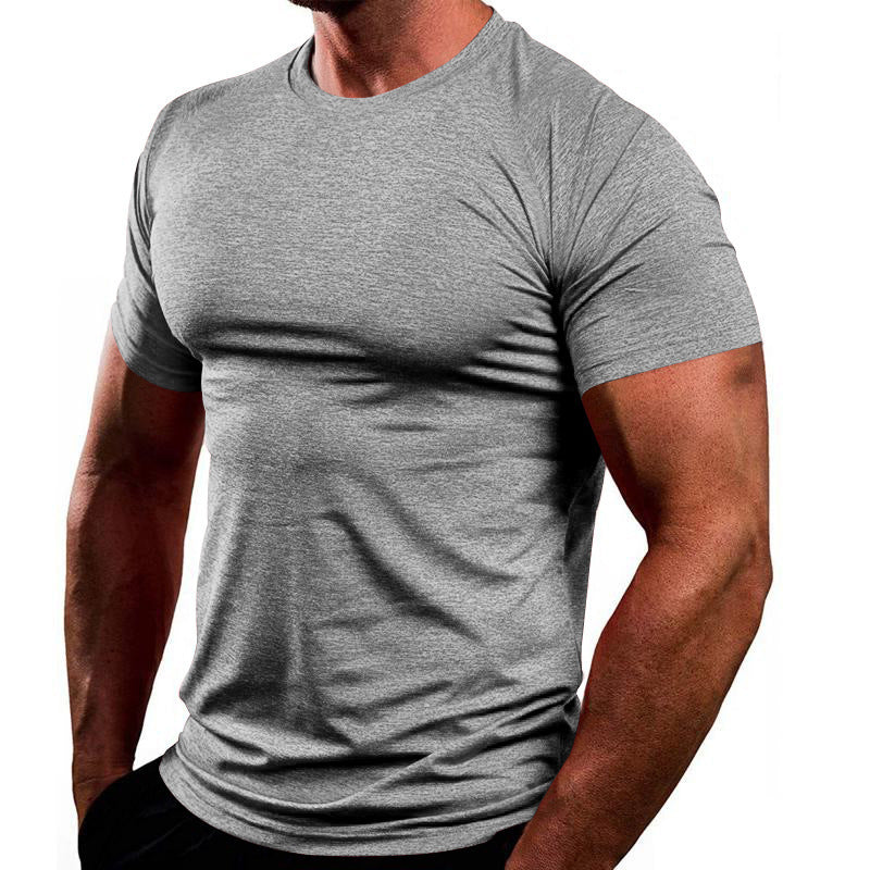 Herren Atmungsaktives Fitness-T-Shirt aus leichtem Stoff mit körperbetontem Schnitt R&B