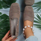 Damen Atmungsaktive Slip-On Ballerinas mit feinem Netzdesign R&B