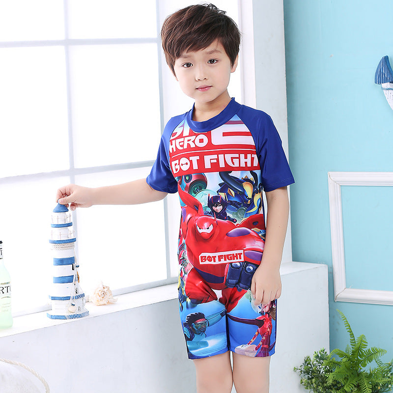 Jungen UV-Schutz Schwimmanzug mit kurzen Ärmeln R&B