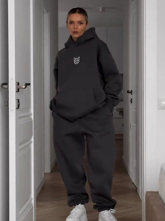 Damen Oversized Hoodie mit lässigen Hosen R&B