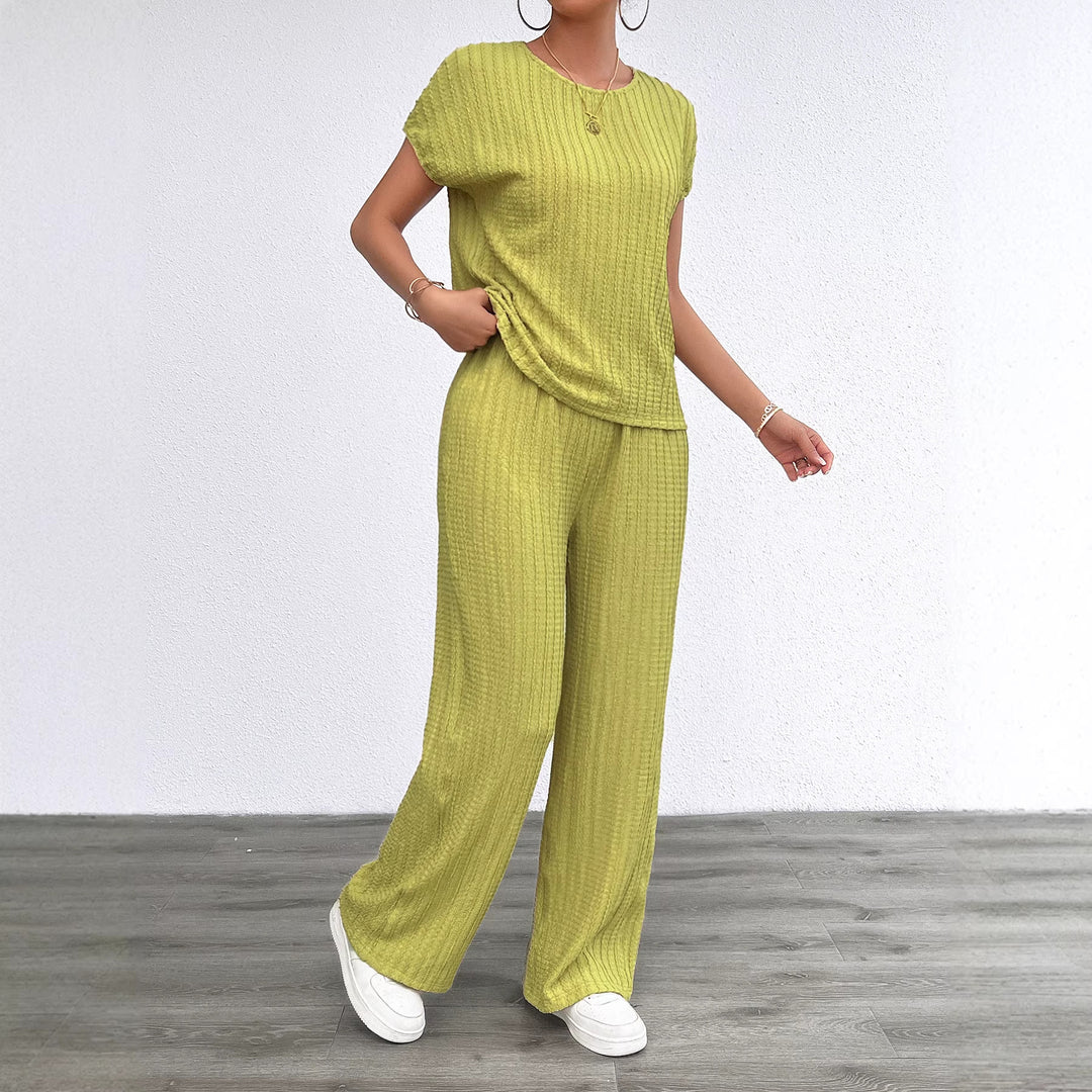 Damen Elegantes Lounge-Set mit feinen Streifen und entspannter Passform R&B