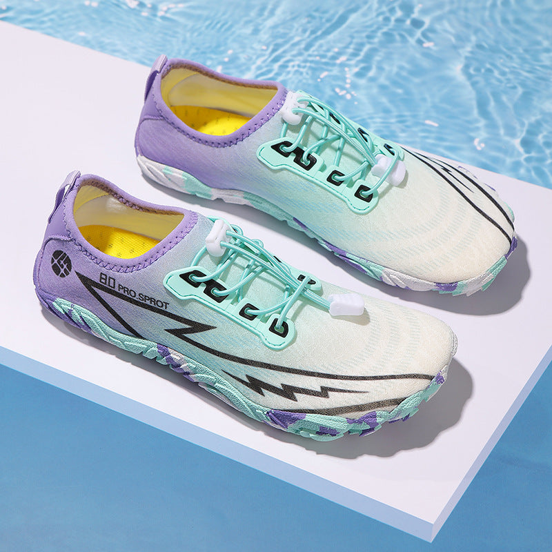 Damen Wasserfeste und flexible Sportschuhe mit elastischem Schnellschnürsystem