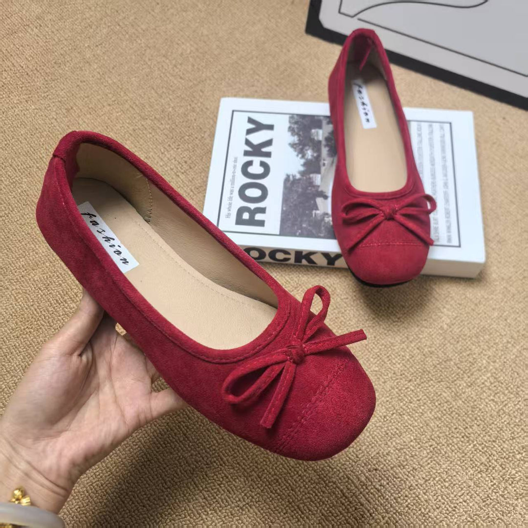 Damen Ballerinas mit elegantem Glanz und verspieltem Schleifendetail R&B