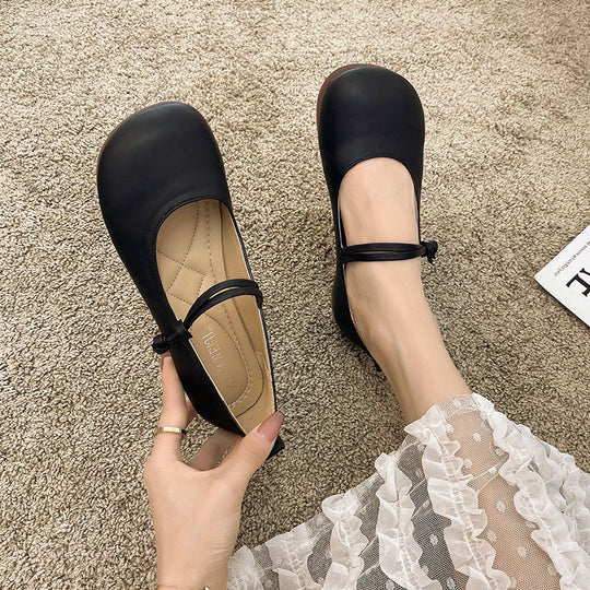 Damen Bequeme und elegante Ballerinas mit verstellbarem Riemen und weicher Innensohle R&B