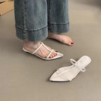 Damen elegante Slingback-Flats mit spitzem Design R&B