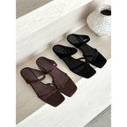 Damen elegante Flachsandalen mit verstellbarem Riemendesign R&B