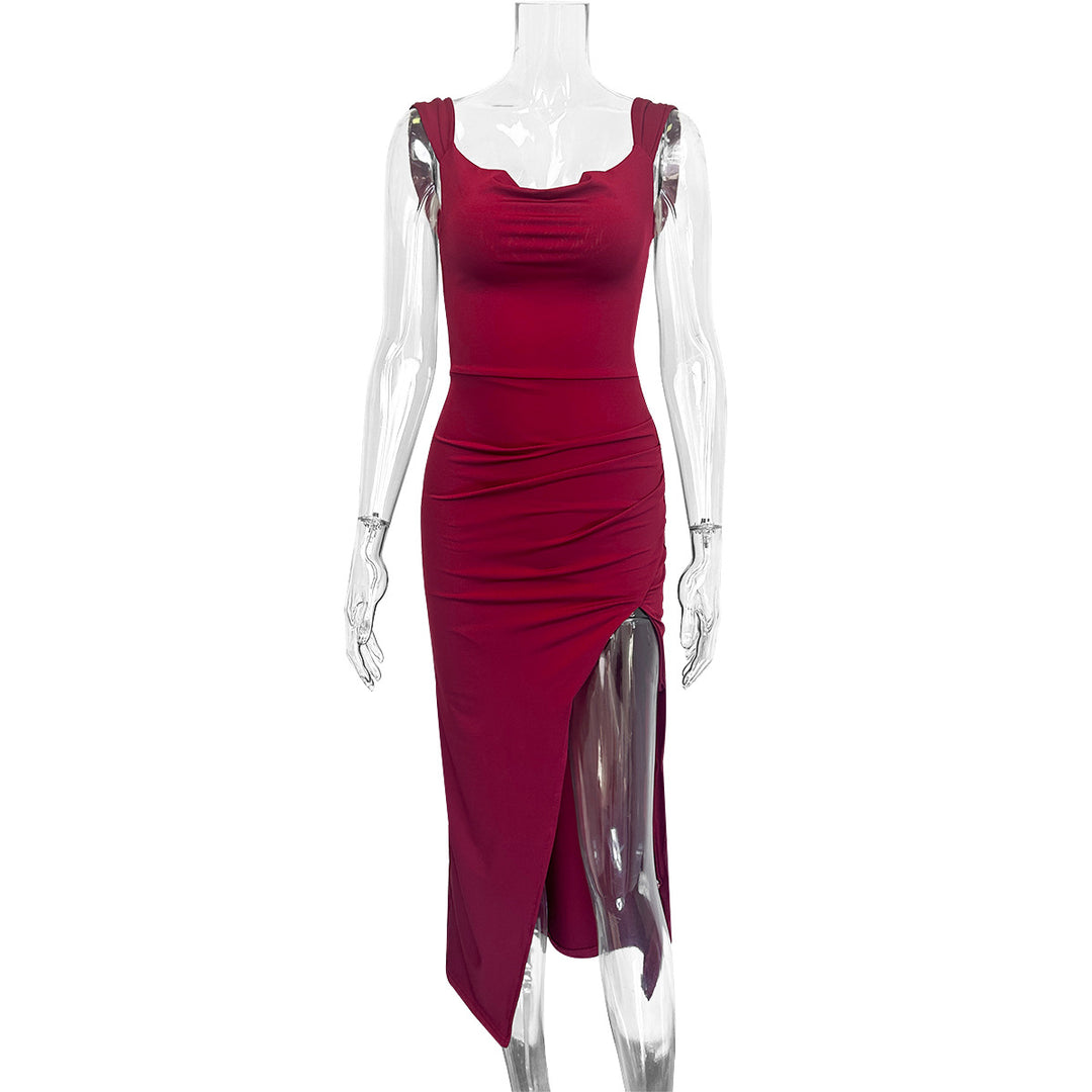 Damen Elegantes, figurbetontes Abendkleid mit seitlichem Schlitz R&B