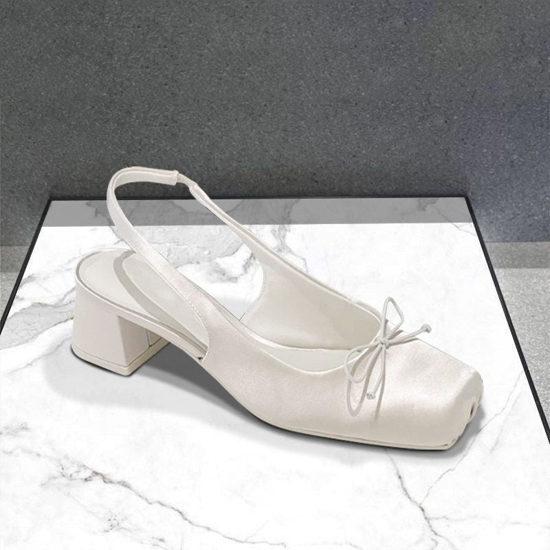 Damen Slingback Ballerinas mit Punkten und Schleifenverzierung R&B