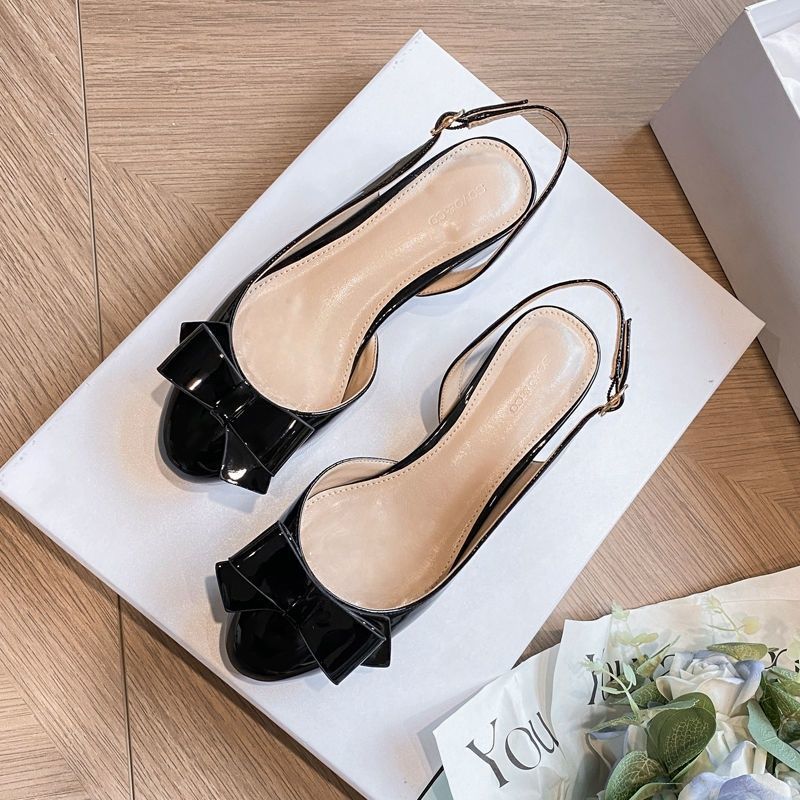 Damen elegante Slingback-Pumps mit dekorativem Schleifendetail R&B