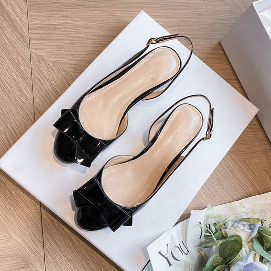 Damen elegante Slingback-Pumps mit dekorativem Schleifendetail R&B
