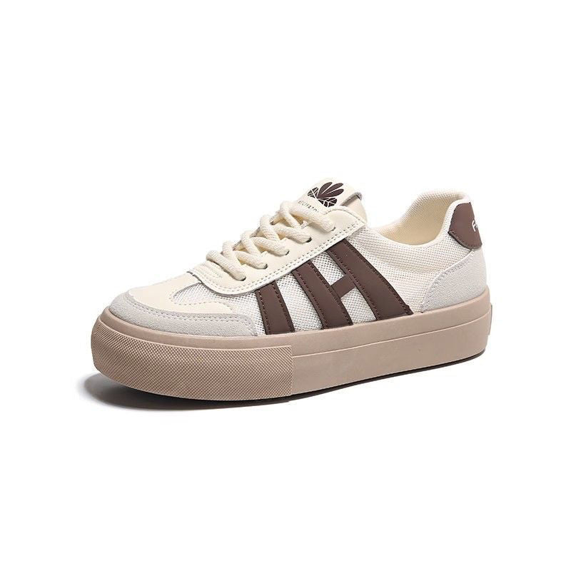 Damen modische Sneakers mit atmungsaktiven Mesh-Einsätzen
