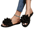 Damen Badeschuhe mit floralem Dekor R&B