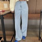 Damen Weit geschnittene Jeans mit Polka-Dots R&B