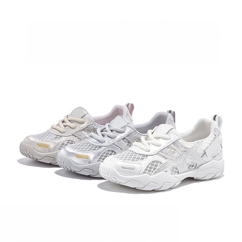 Damen Sportliche Lauf-Sneaker mit atmungsaktivem Netzdesign und stoßdämpfender Sohle R&B