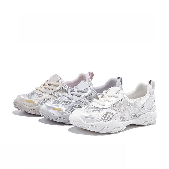 Damen Sportliche Lauf-Sneaker mit atmungsaktivem Netzdesign und stoßdämpfender Sohle R&B