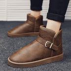 Damen elegante kurze Stiefel mit verstellbarem Riemen R&B