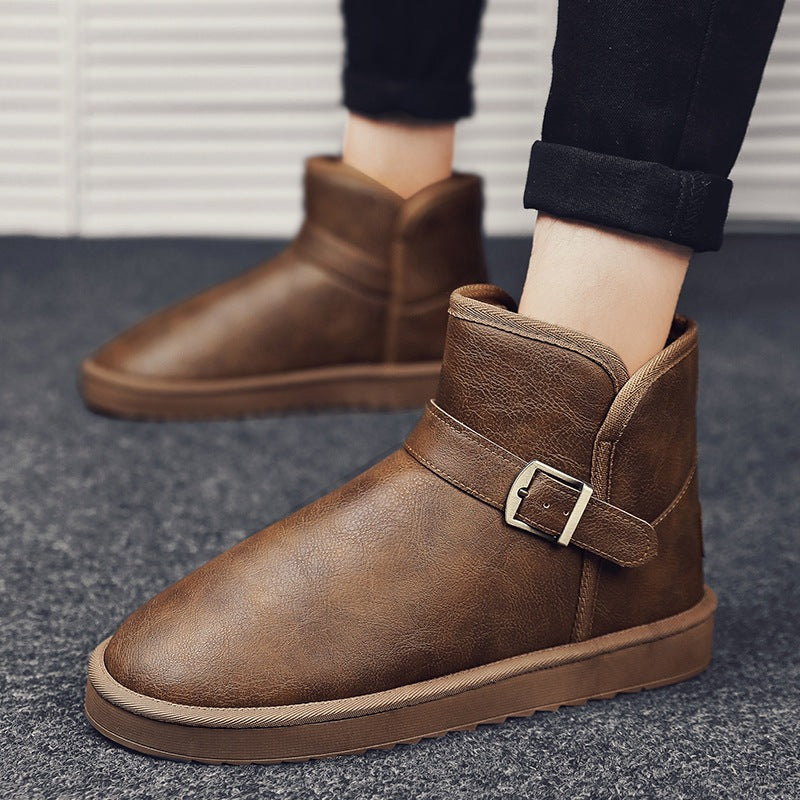 Damen elegante kurze Stiefel mit verstellbarem Riemen R&B