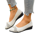 Damen Wedge-Ballerinas mit funkelnden Applikationen und komfortablem Fußbett R&B