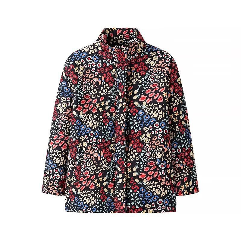 Damen gesteppte Jacke im modischen Leopardenprint R&B