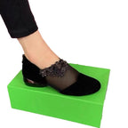 Damen elegante Slipper mit floralem Strassdesign und super bequemer Sohle R&B