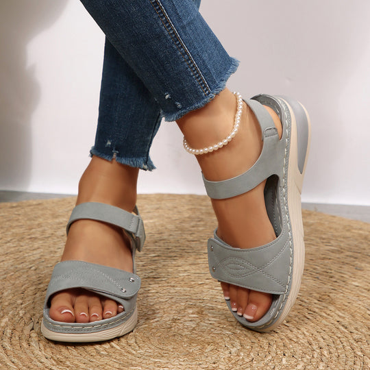 Damen Komfortable orthopädische Sandalen mit Riemen R&B