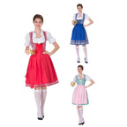 Damen Trachtenkleid mit traditionellen Karomuster und eleganten Rüschen R&B