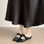 Damen elegante Sling-Pump mit modischem Schleifenakzent und komfortablem Blockabsatz R&B