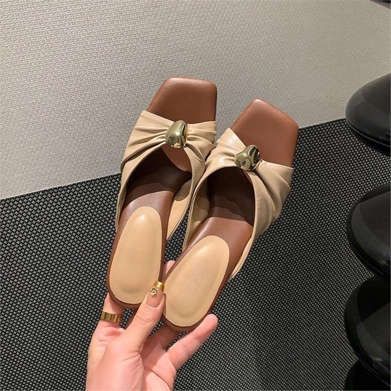 Damen modische Mules mit raffiniertem Schleifenakzent R&B