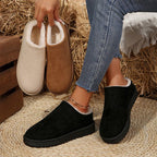 Damen hochwertige Slipper mit weichem Kunstfell und rutschfester Sohle R&B