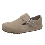 Damen Clogs aus weichem Wildleder mit verstellbarem Riemen R&B