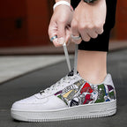 Damen Modische Sneakers mit buntem Grafiken-Design R&B