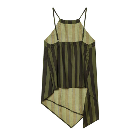 Damen elegante, weite Hose im modernen Streifenlook R&B