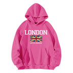 Damen Kapuzenpullover im urbanen London-Style mit Kängurutasche und gemütlichem Schnitt