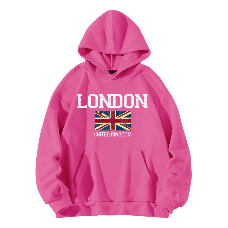 Damen Kapuzenpullover im urbanen London-Style mit Kängurutasche und gemütlichem Schnitt