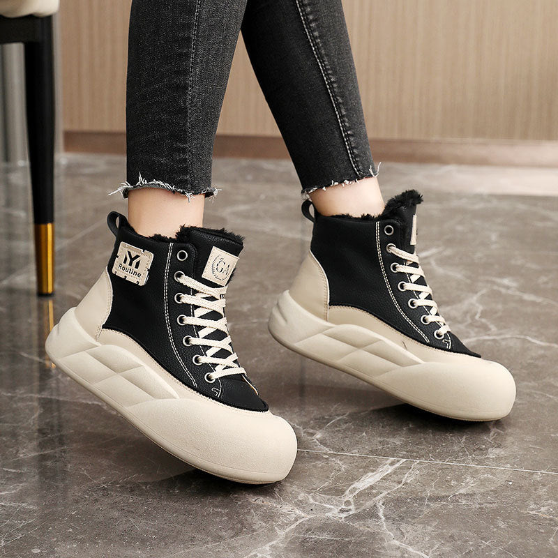 Damen modische Höhen-Sneaker mit weichem Futter und elastischer Sohle R&B