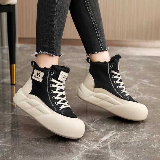 Damen modische Höhen-Sneaker mit weichem Futter und elastischer Sohle R&B