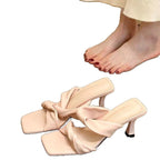 Damen Slingback Sandalen mit geschwungenem Design und komfortablem Absatz EB