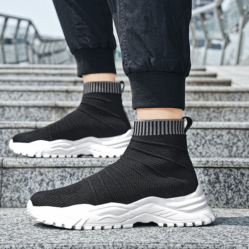 Damen Stricksneaker mit rutschfestem Profil und elastischem Kragen R&B
